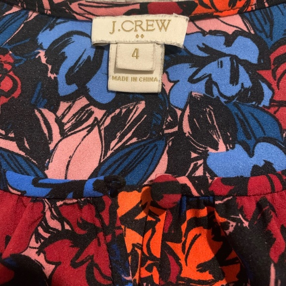 J. Crew Sleeveless Floral Blouse Size 4 - Picture 4 of 9